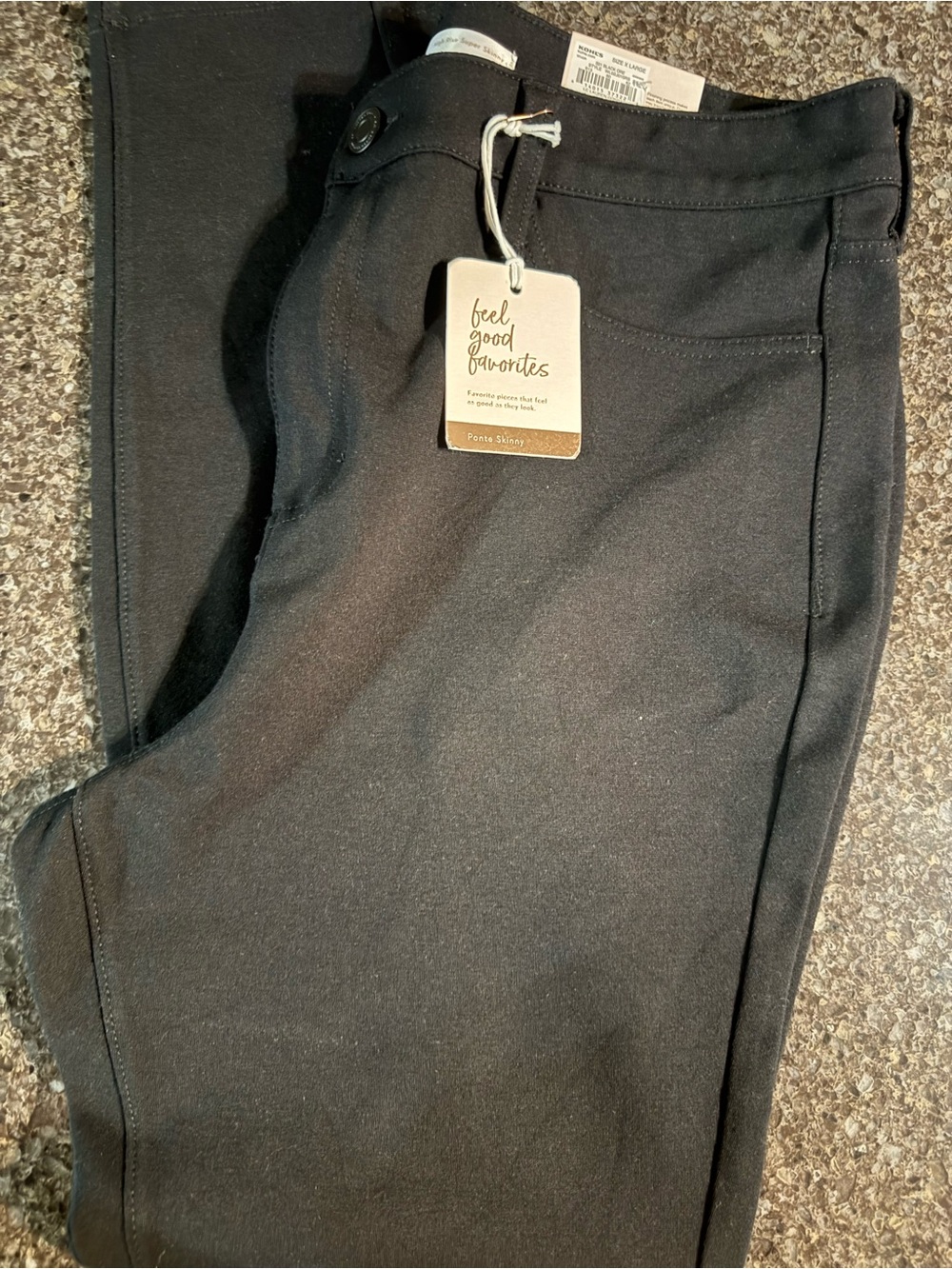 LC LAUREN CONRAD, BLACK PANTS KNIT XL